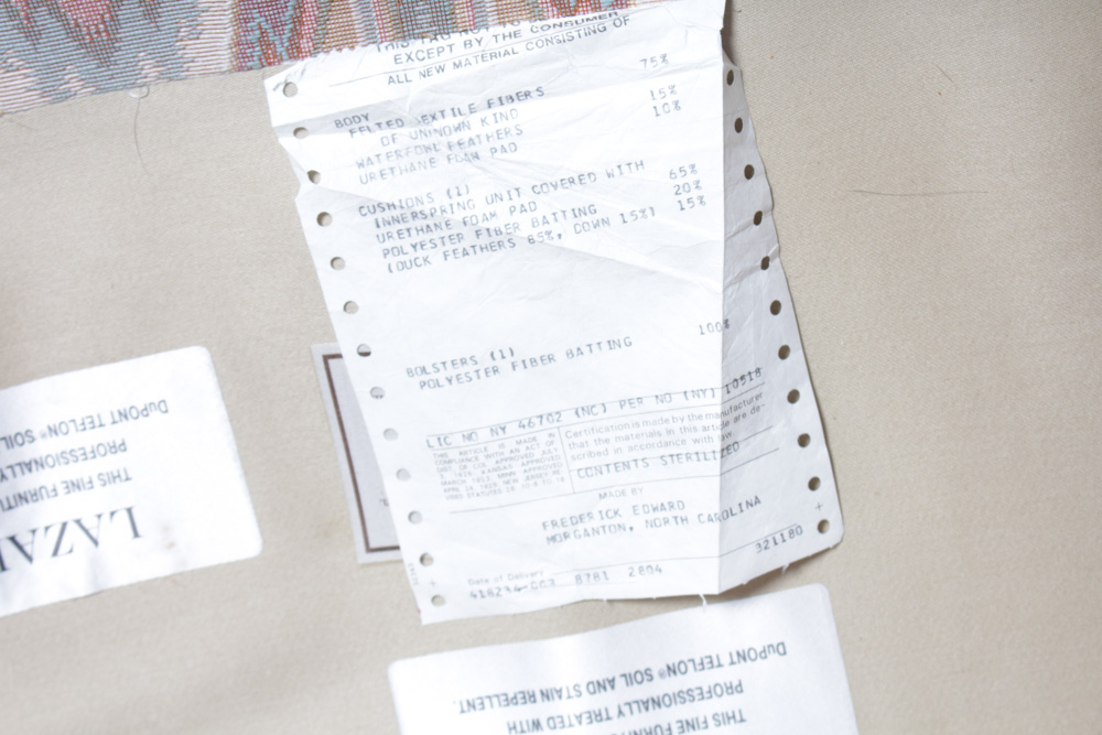 Vintage Lazarus Custom Upholstered Lounge Chairs and Ottoman