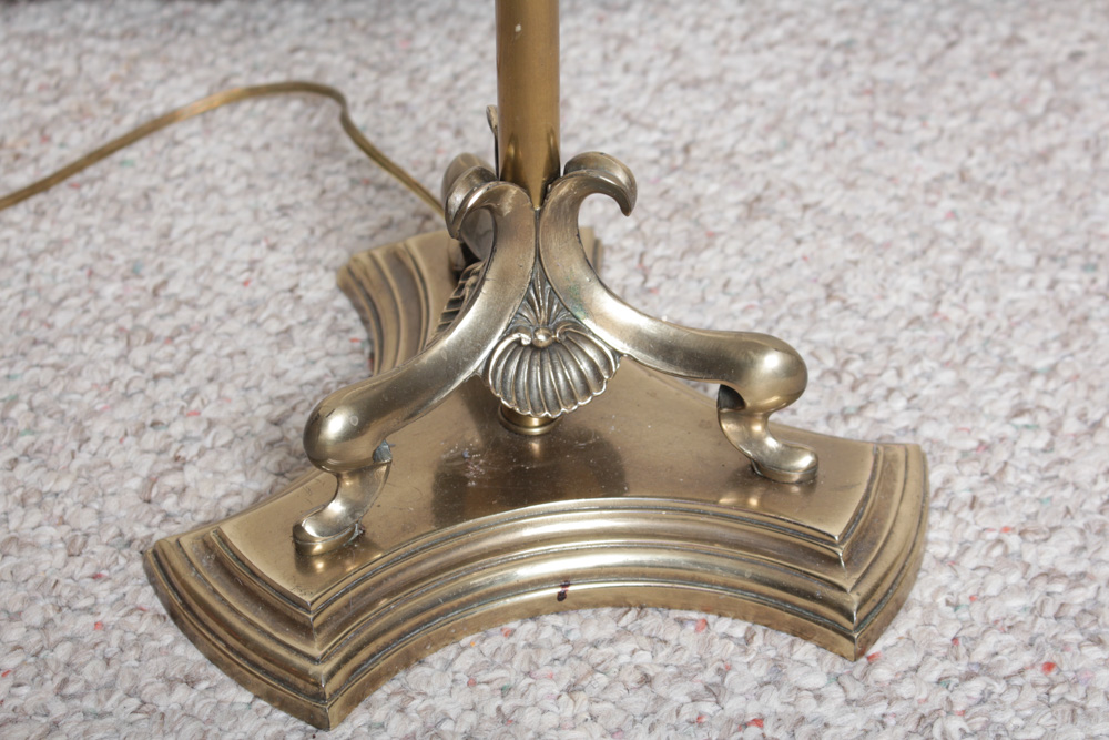 Brass Floor Lamp and Decor
