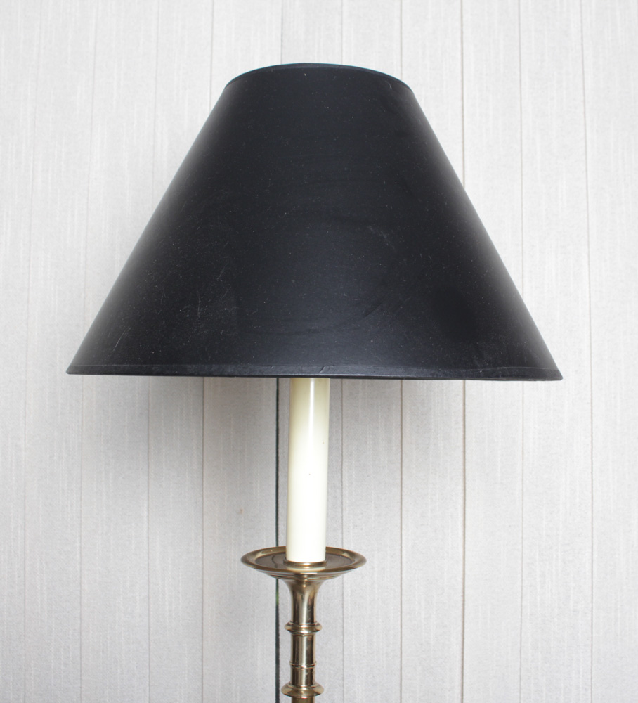 Brass Floor Lamp and Decor