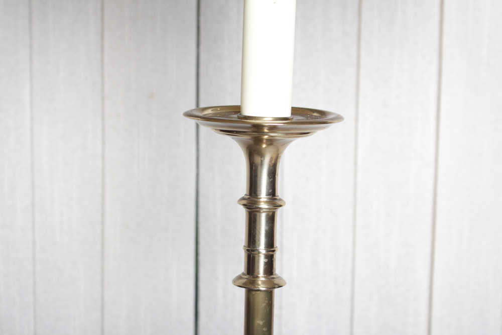 Brass Floor Lamp and Decor