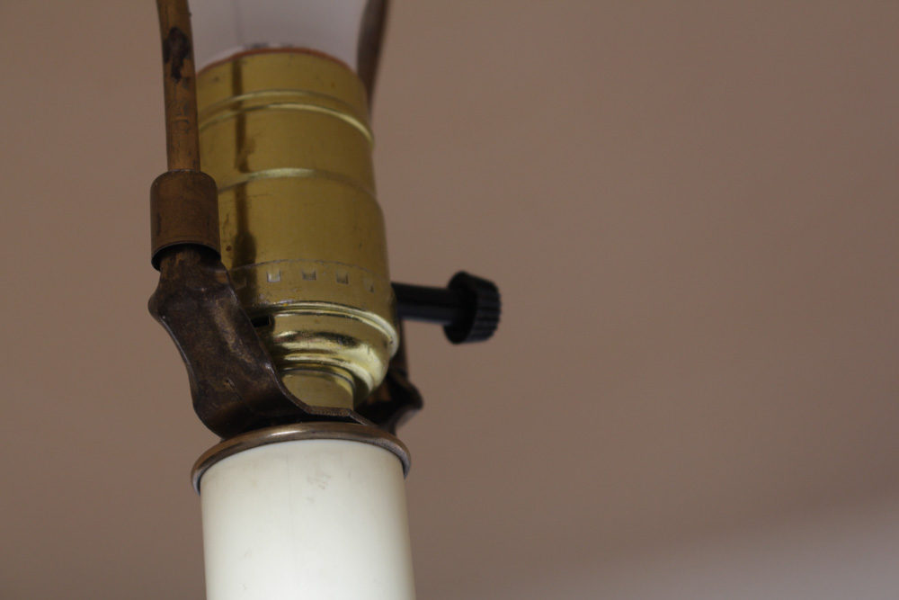 Brass Floor Lamp and Decor