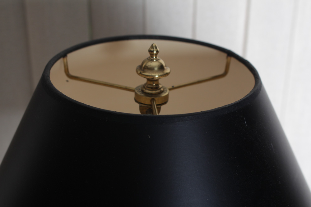 Brass Floor Lamp and Decor
