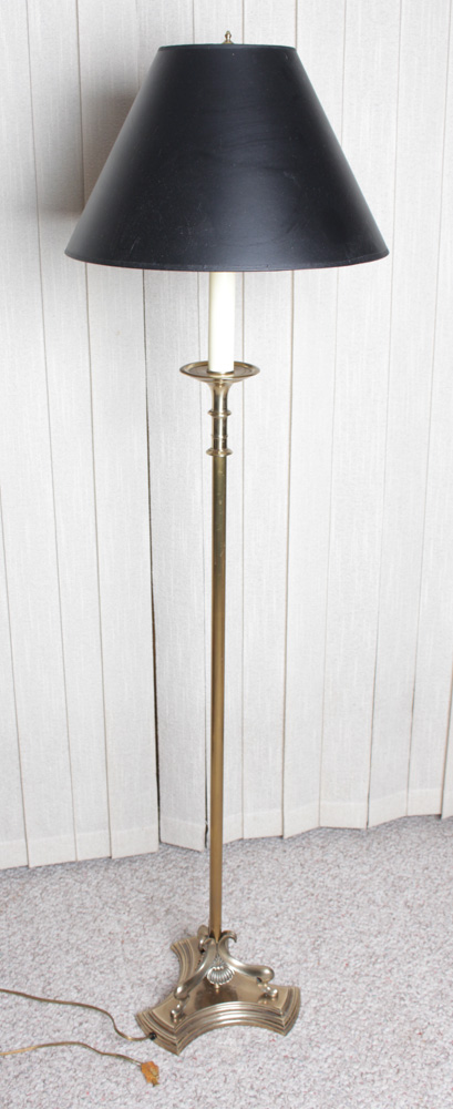 Brass Floor Lamp and Decor