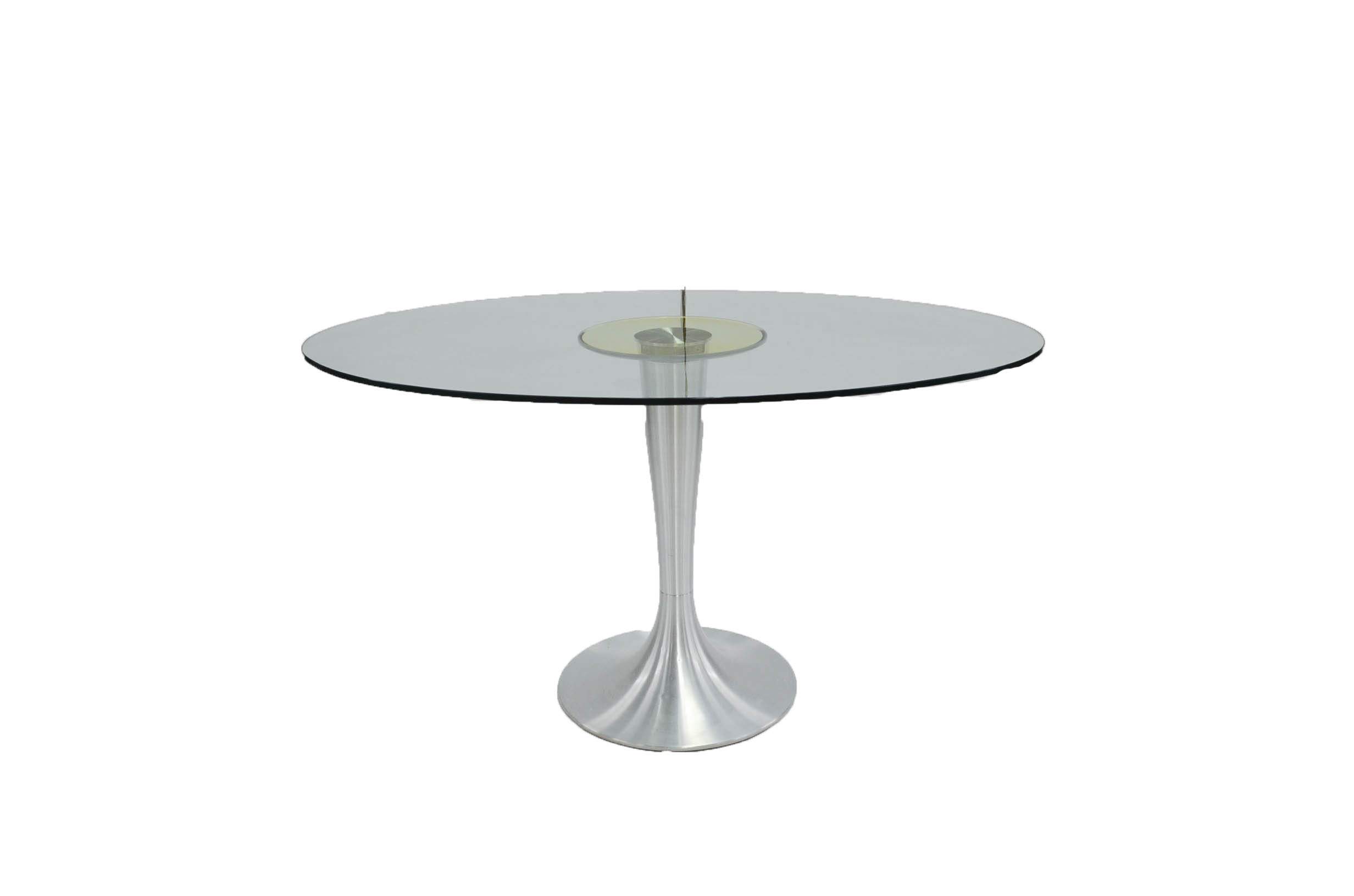 Modern Glass Top Tulip Dining Table