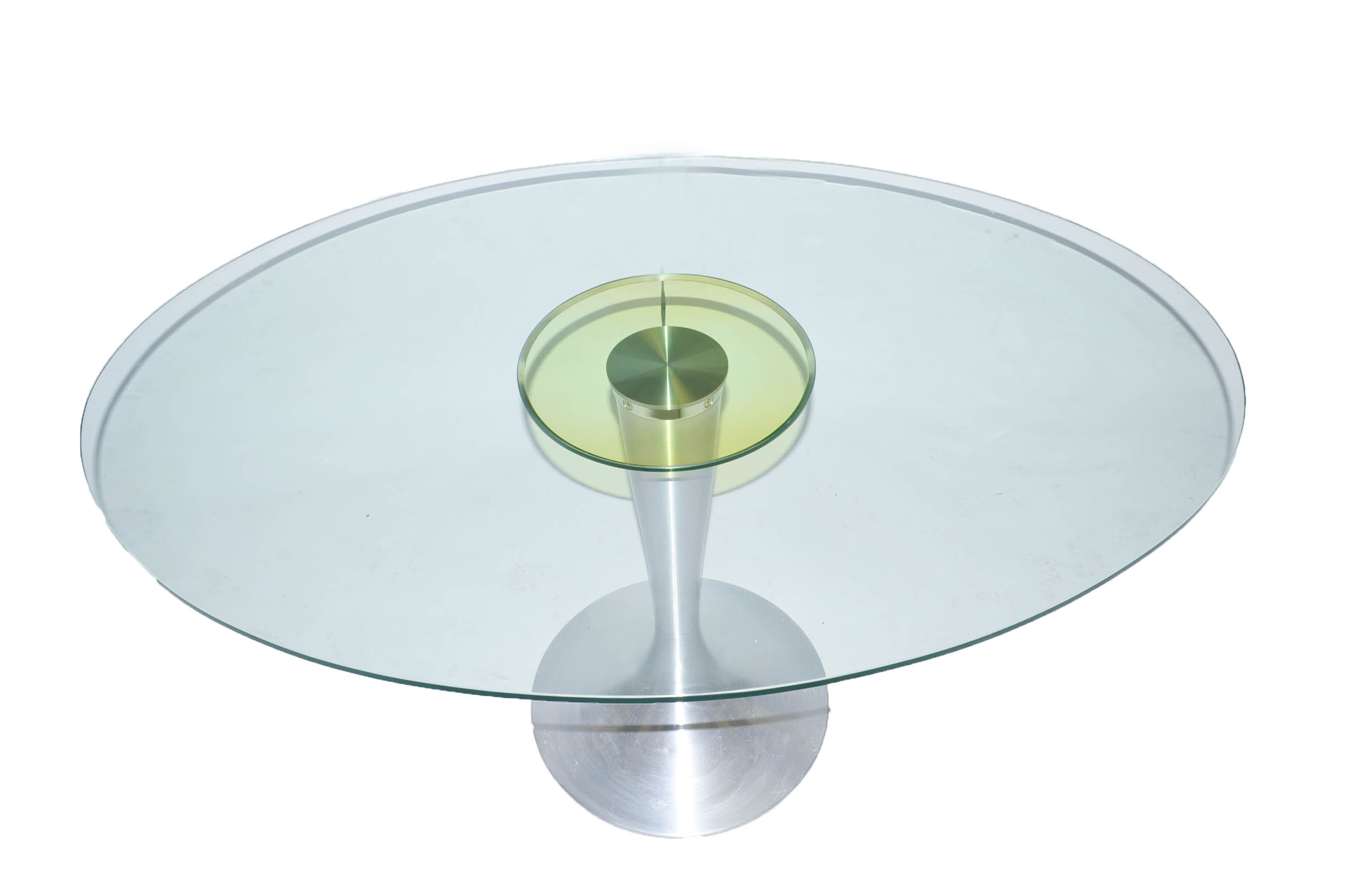 Modern Glass Top Tulip Dining Table