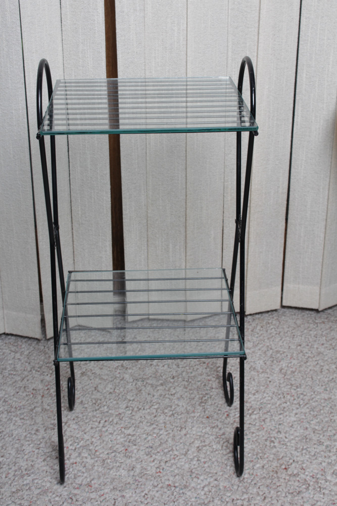 Vintage Mid Century Record Stands and Shelf