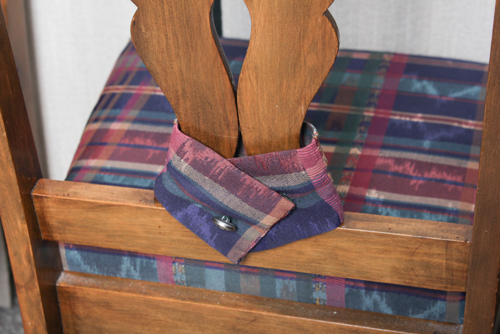 Vintage Upholstered Cherry Dining Chairs