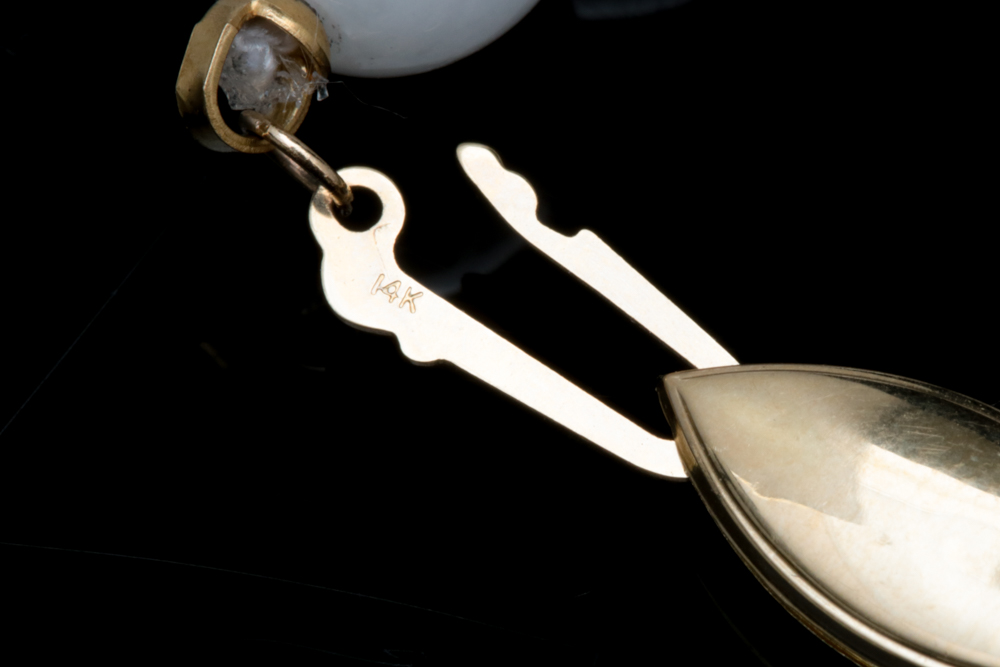 14K Yellow Gold and Multi-Colored Jade Bead Necklace