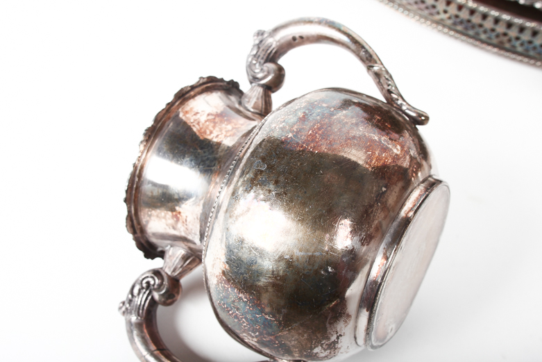 Assembled Silver Plated Tea Set Featuring Van Bergh