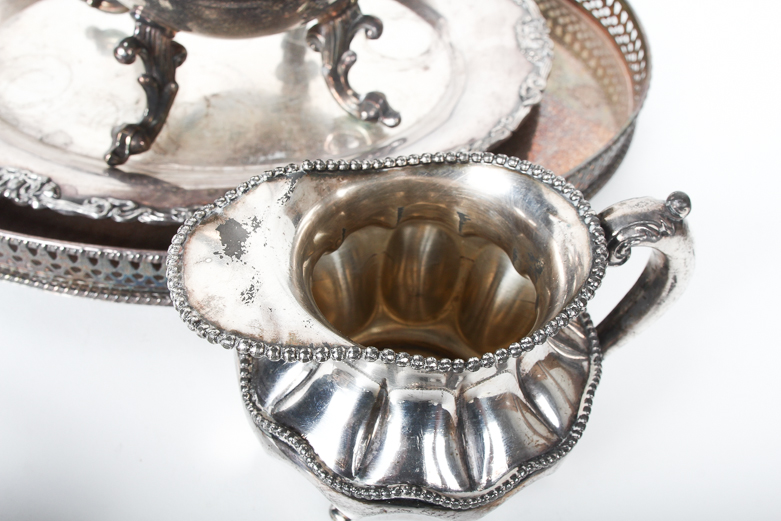 Assembled Silver Plated Tea Set Featuring Van Bergh