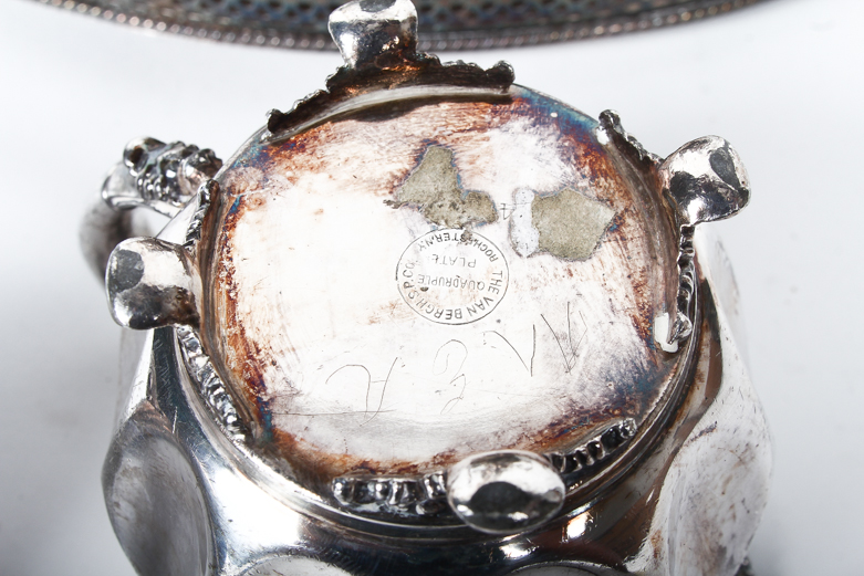 Assembled Silver Plated Tea Set Featuring Van Bergh