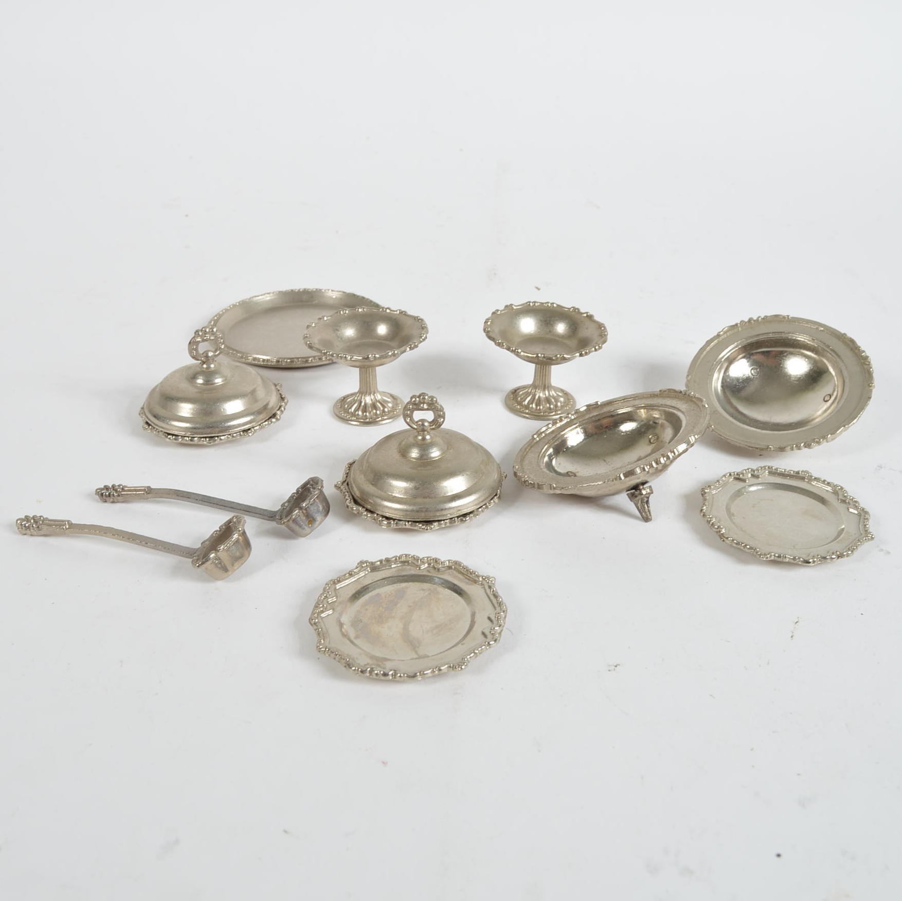 Assortment of Imperial Pewter Doll Tableware