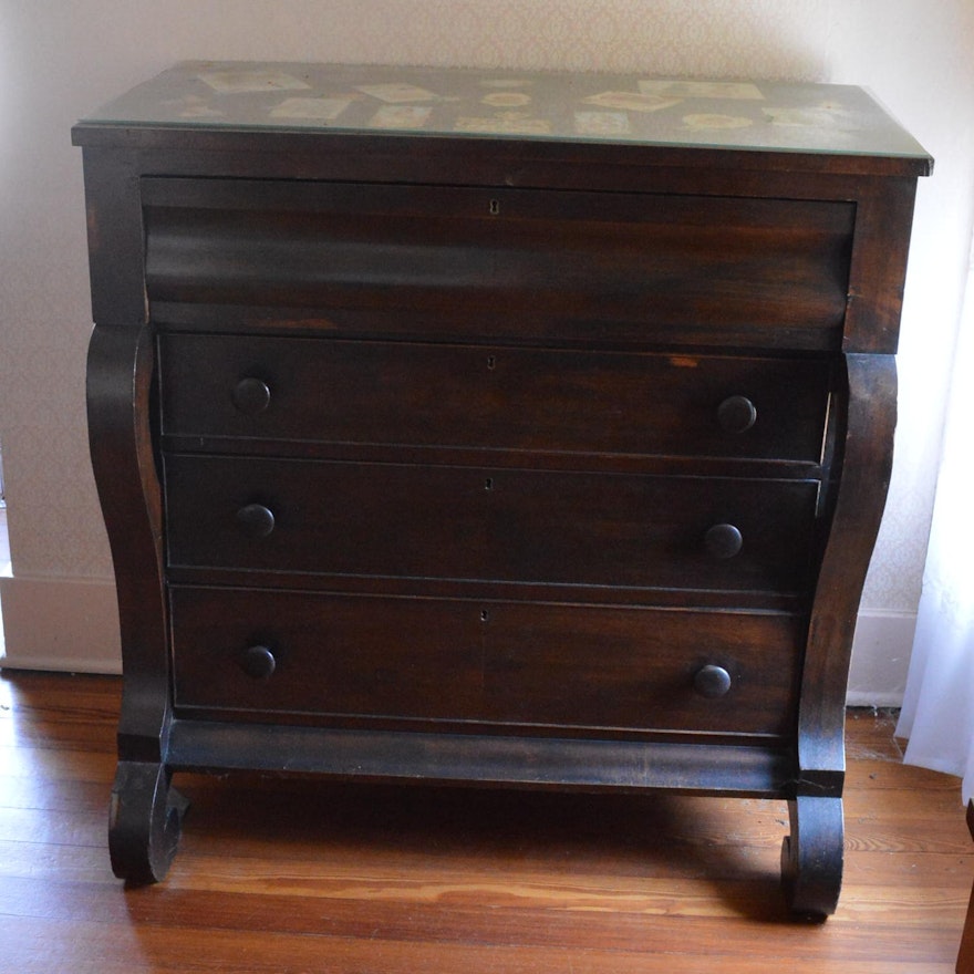 Antique Empire Style Mahogany Chest of Drawers