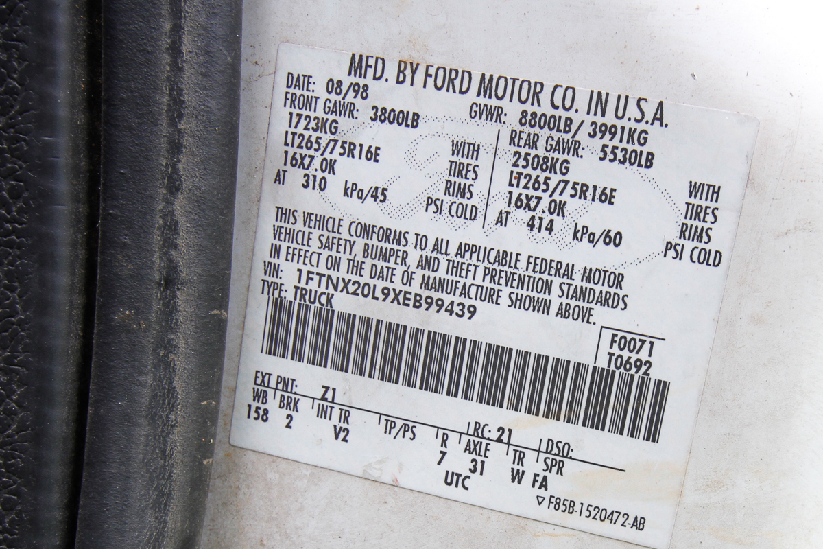 1999 Ford F250 Pickup Truck