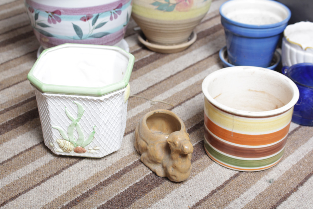 Vintage Metal Plant Stand and Planter Variety