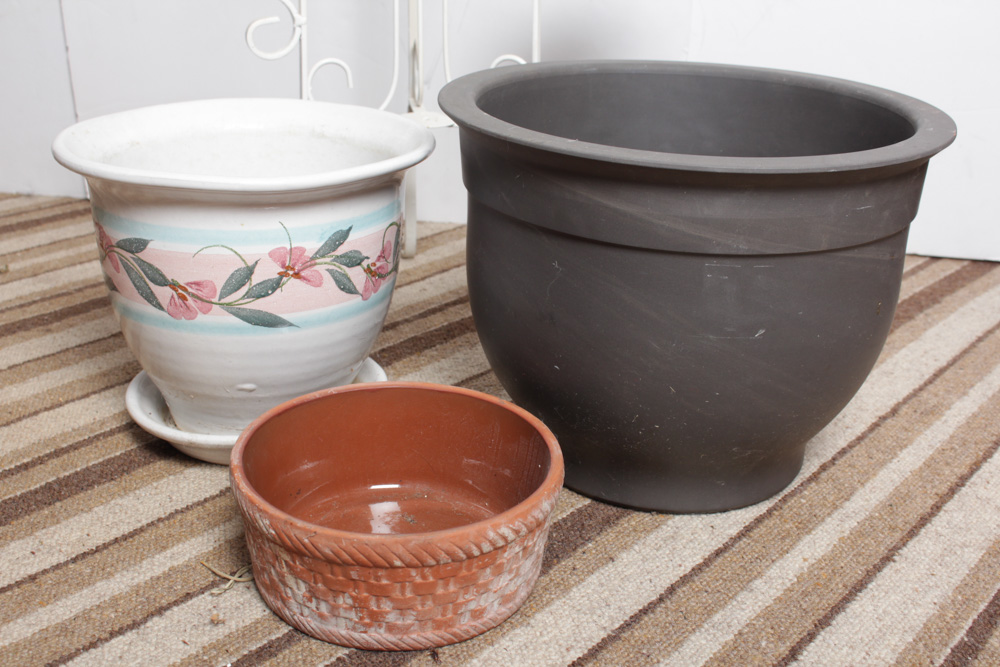 Vintage Metal Plant Stand and Planter Variety