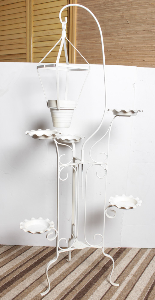 Vintage Metal Plant Stand and Planter Variety