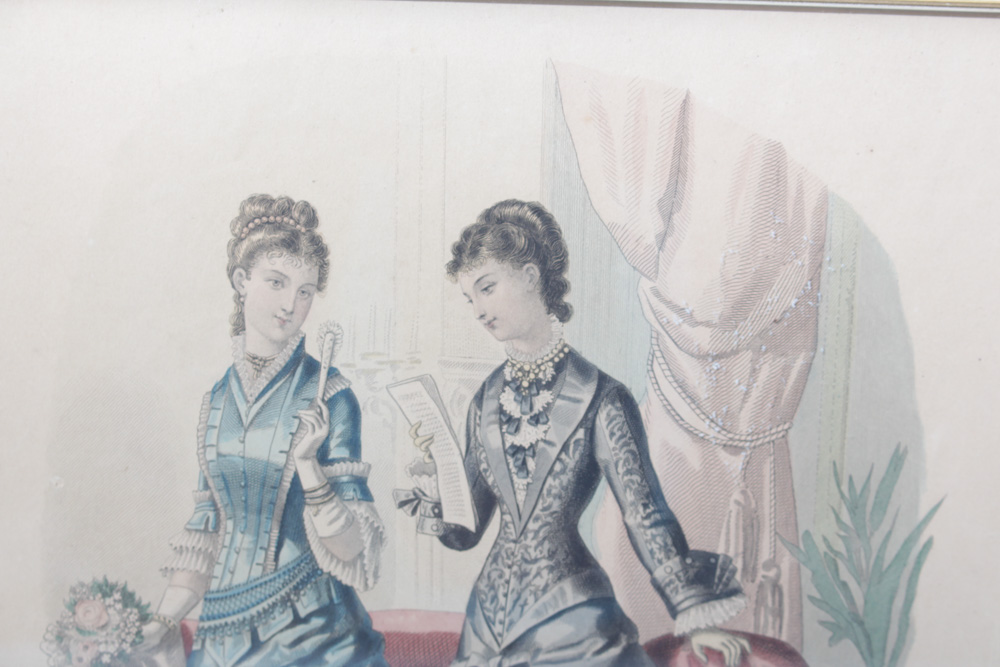 Mode Illustree Antique Vintage Reproduction Lithographs