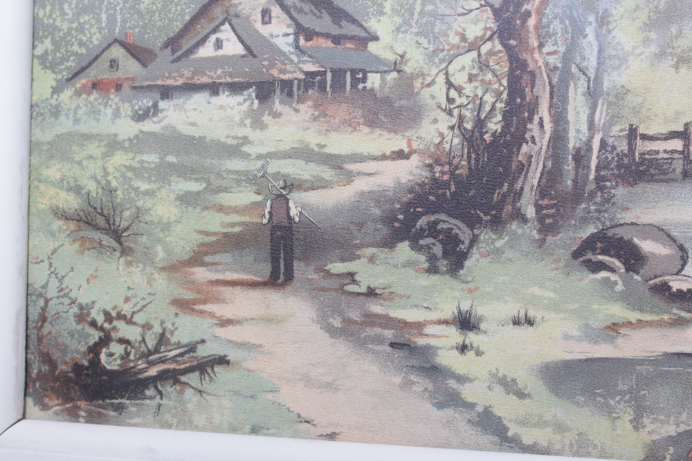 Vintage Chromolithograph Landscape