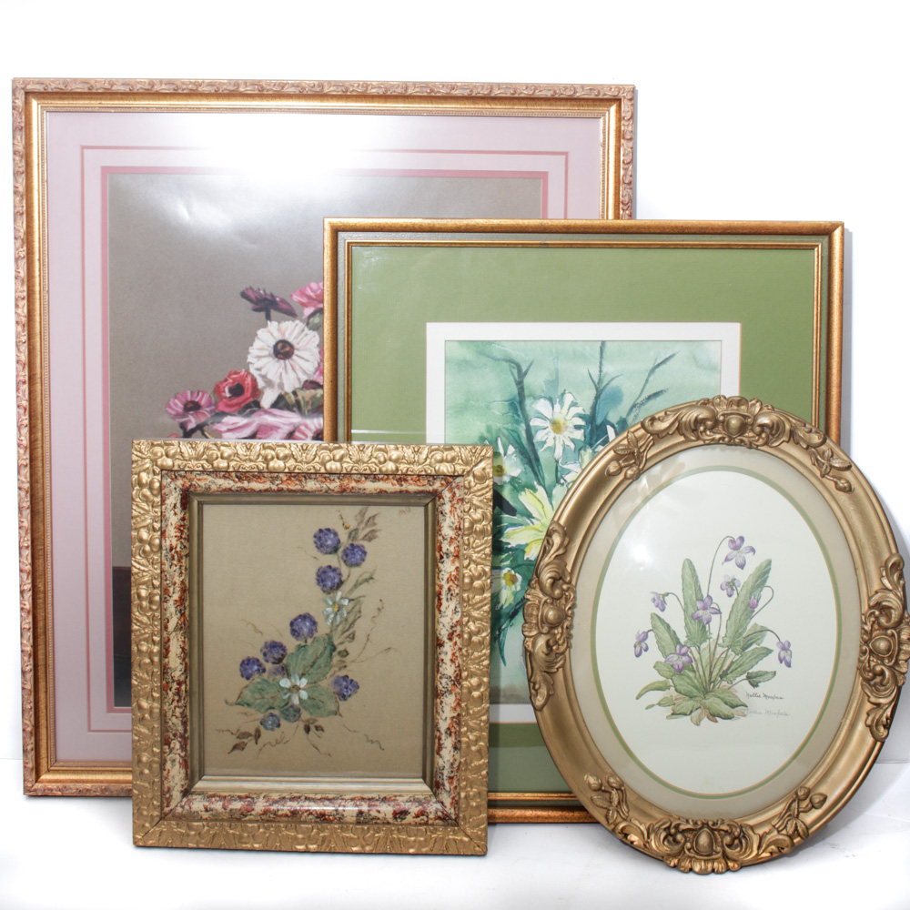Framed Floral Artwork Collection