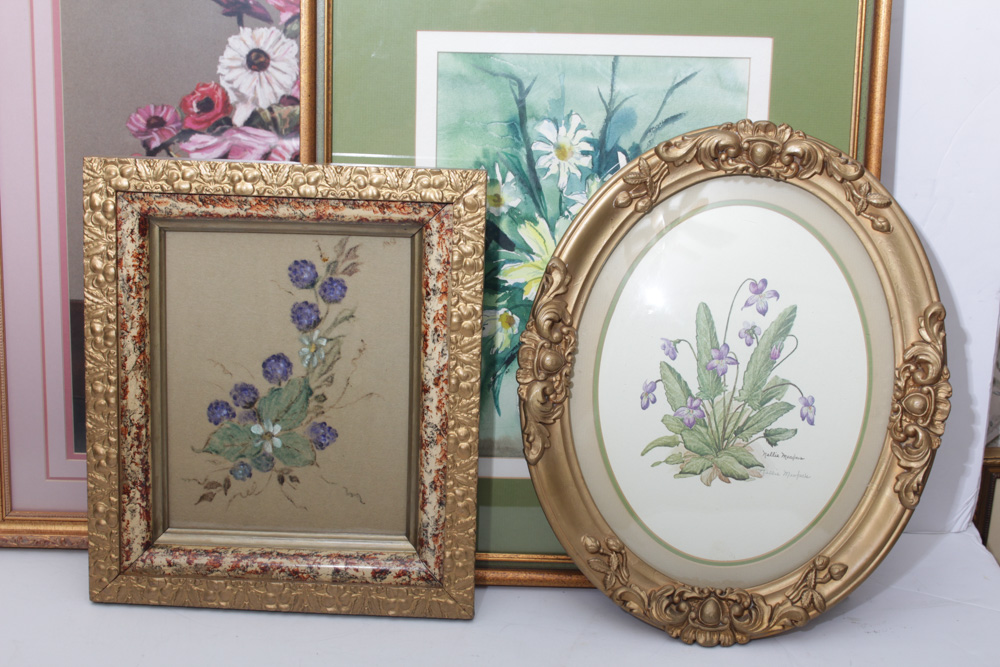Framed Floral Artwork Collection
