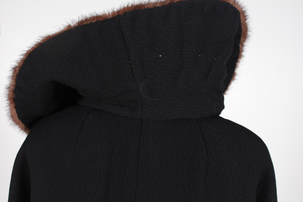 Vintage Madison's Mink Collared Wool Coat