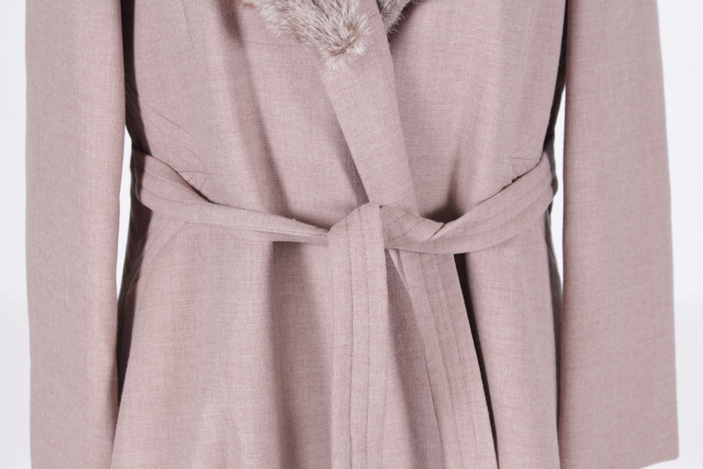 Madison's Vintage Fox Fur Collar Wool Coat