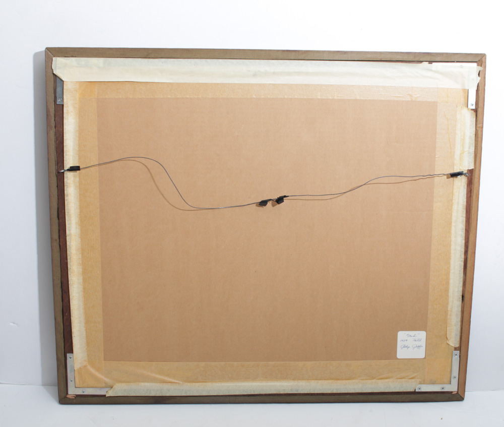 Vintage Oil Pastel Cat Drawing