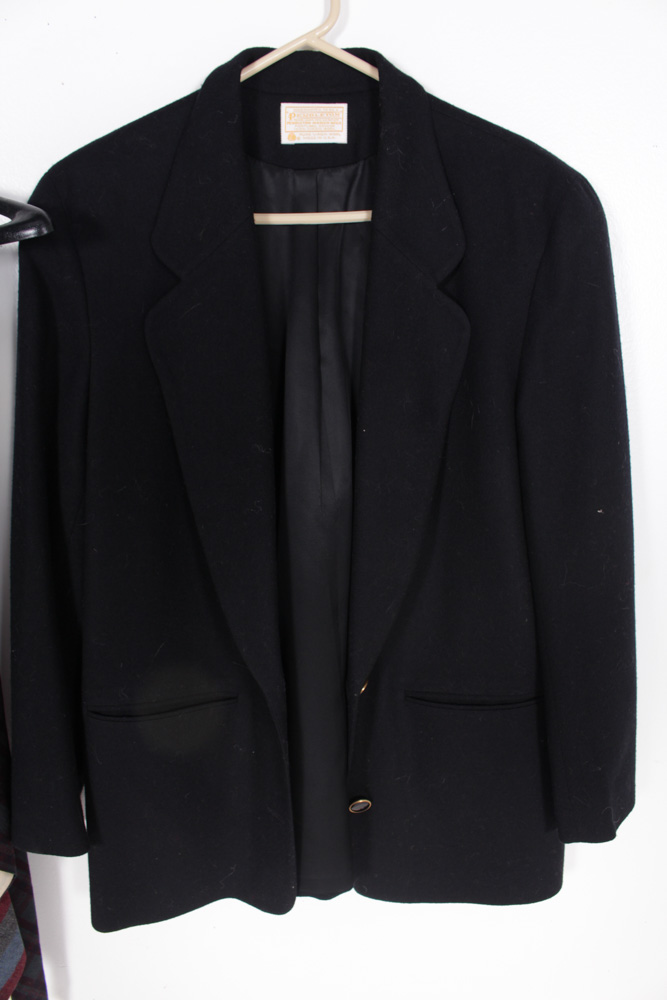 Pendleton Wool Blazer  and Cardigan with Vintage Ties