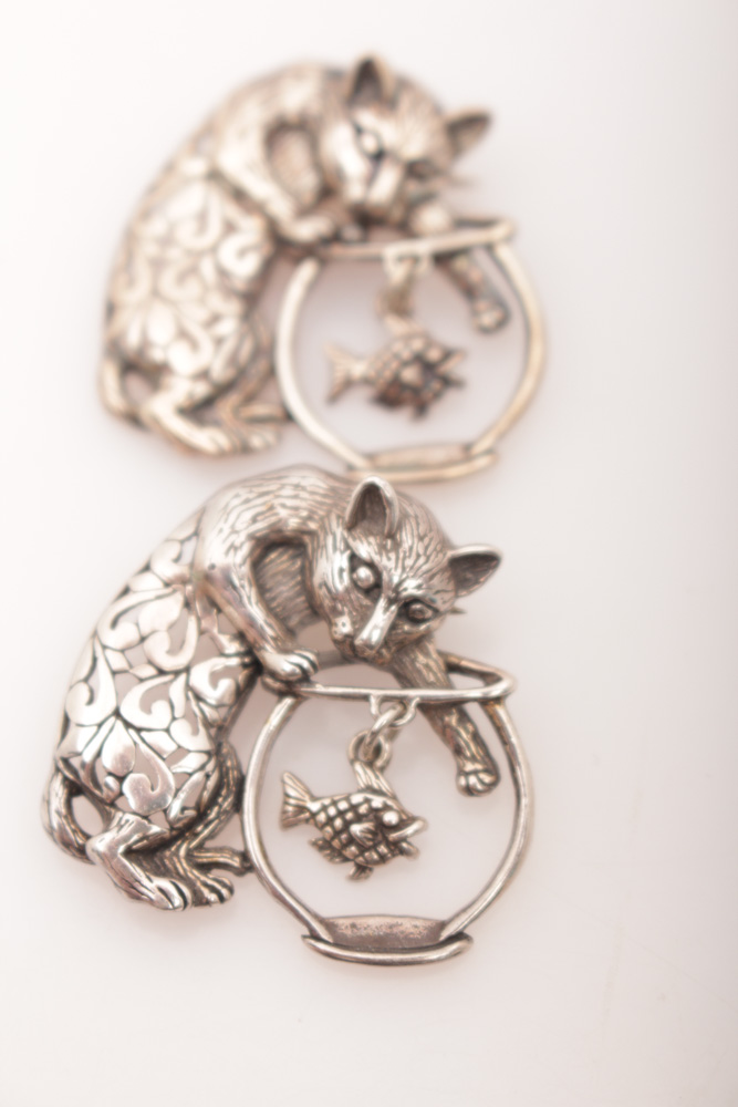 Sterling Silver Feline Jewelry
