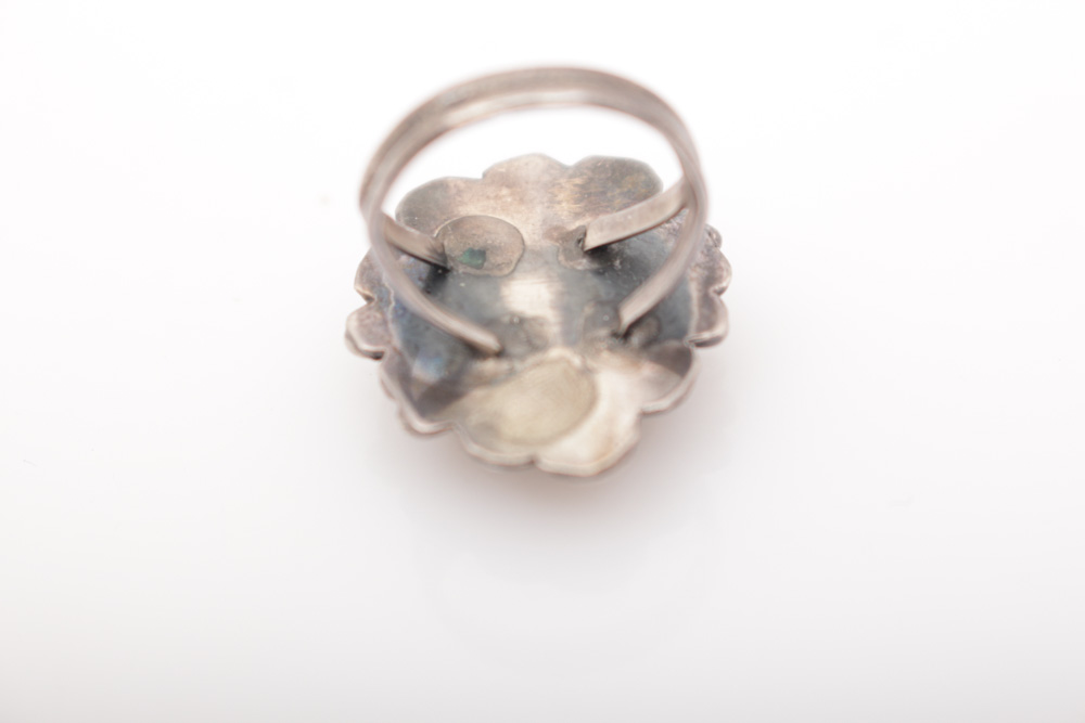 Sterling Silver and Green Jasper Ring