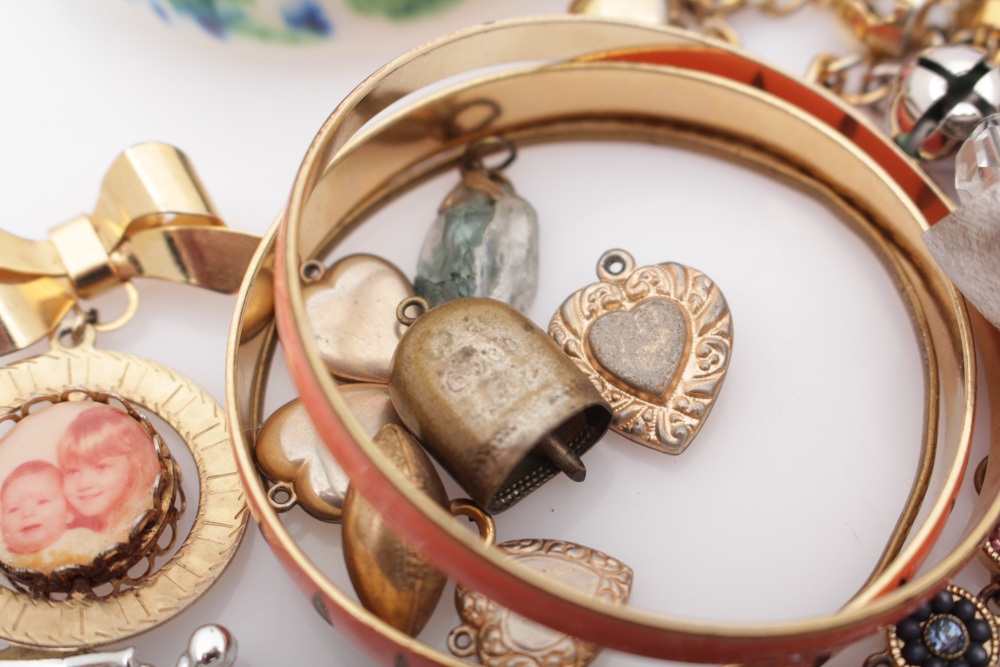 Bracelets, Pins and Locket Selection