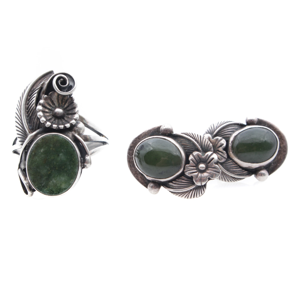 Sterling Silver Ring and Earring Set