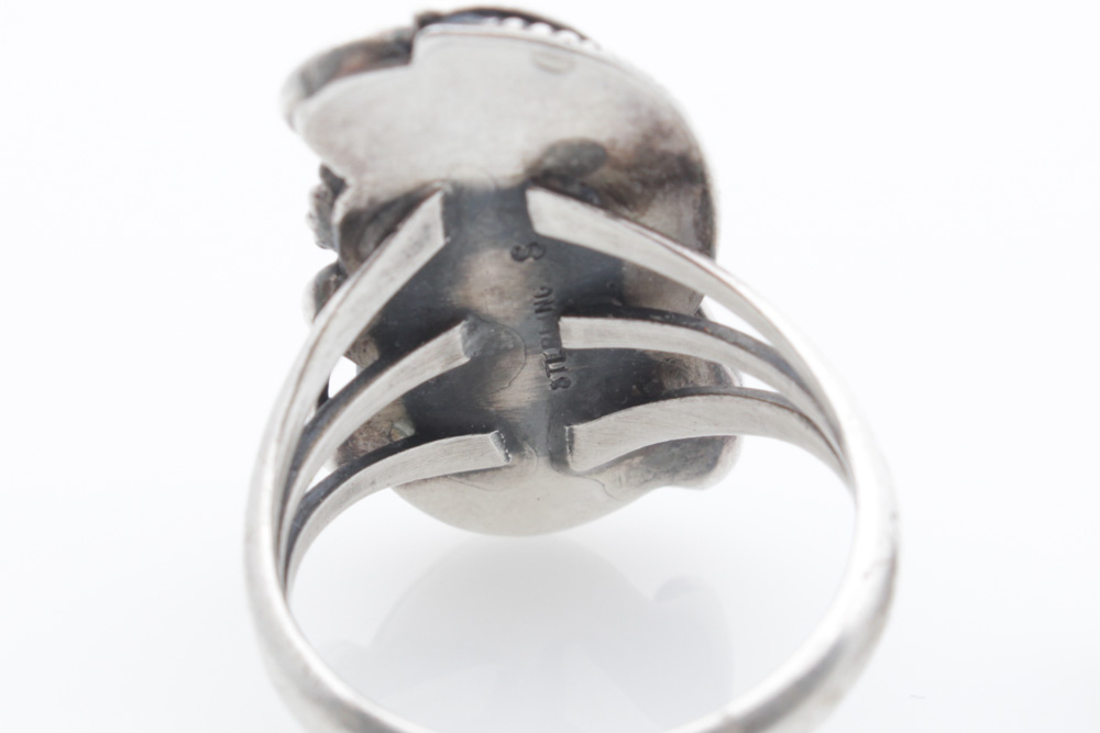 Sterling Silver Ring and Earring Set