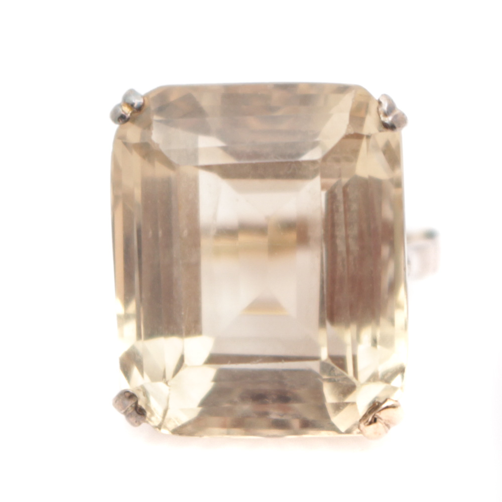 10K Rose Gold and Natural Quartz Ring