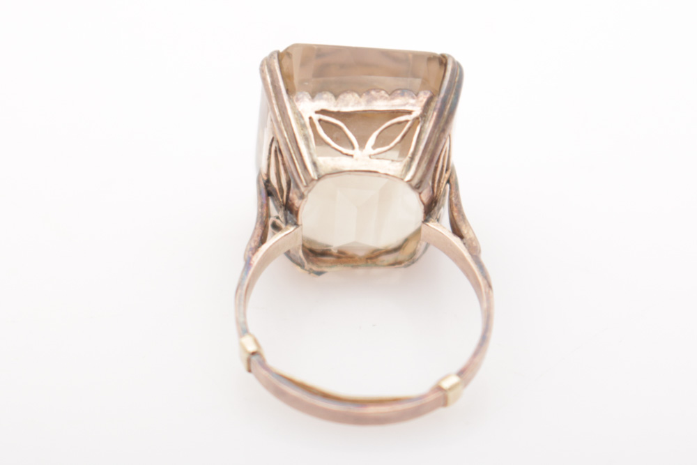 10K Rose Gold and Natural Quartz Ring