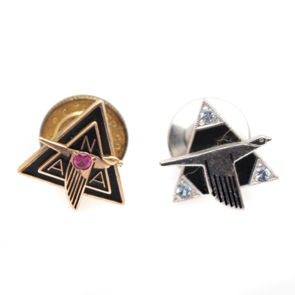Vintage Gold Filled North American Airlines Service Pins