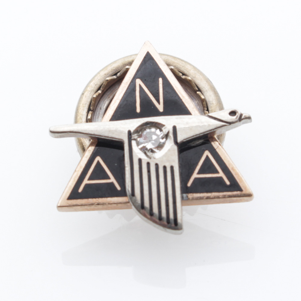 Vintage 10K Yellow Gold North American Airlines Service Lapel Pin