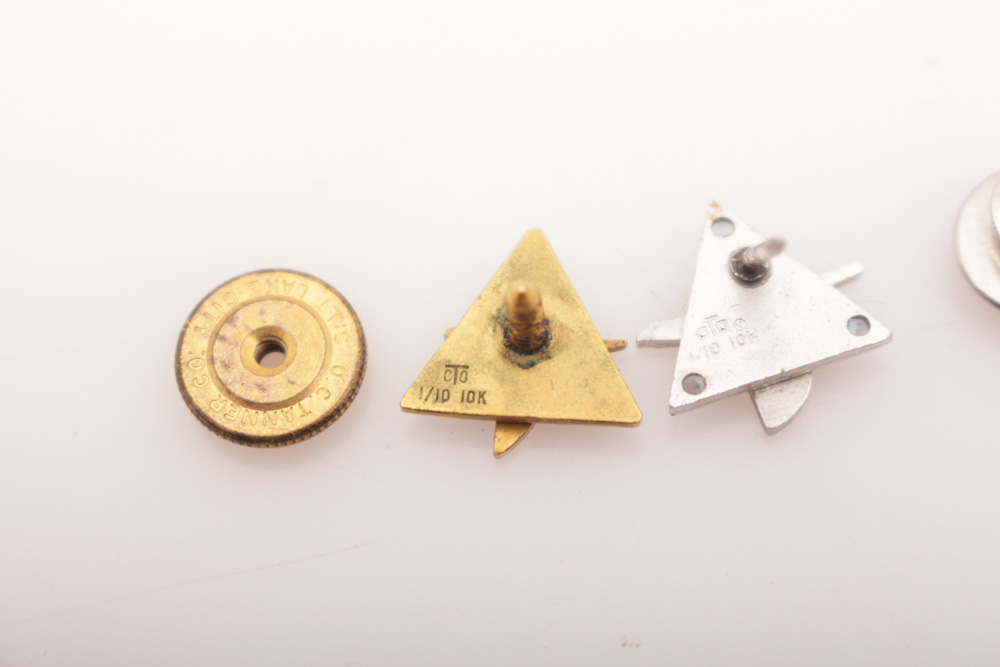 Vintage Gold Filled North American Airlines Service Pins