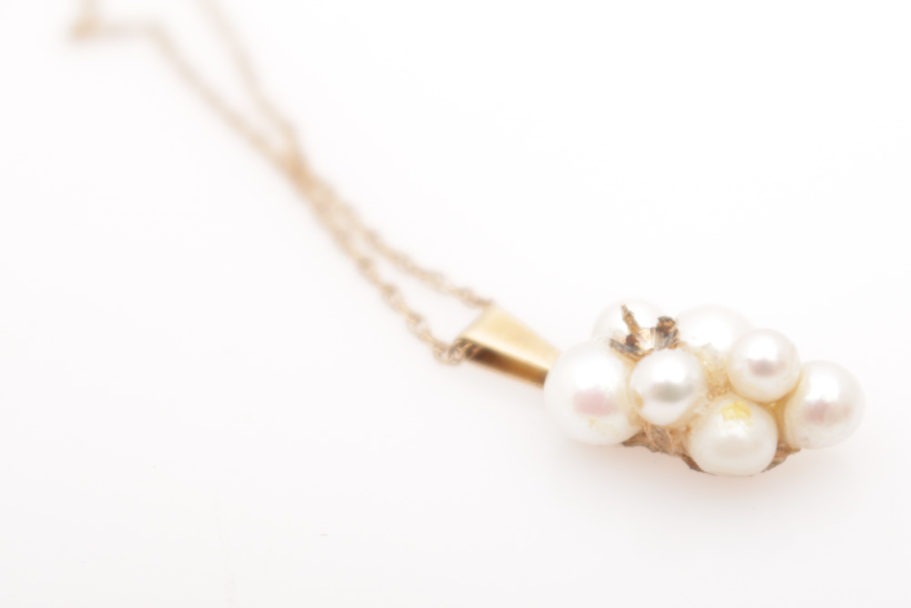 14K Yellow Gold Necklace With Cultured Pearl Pendant