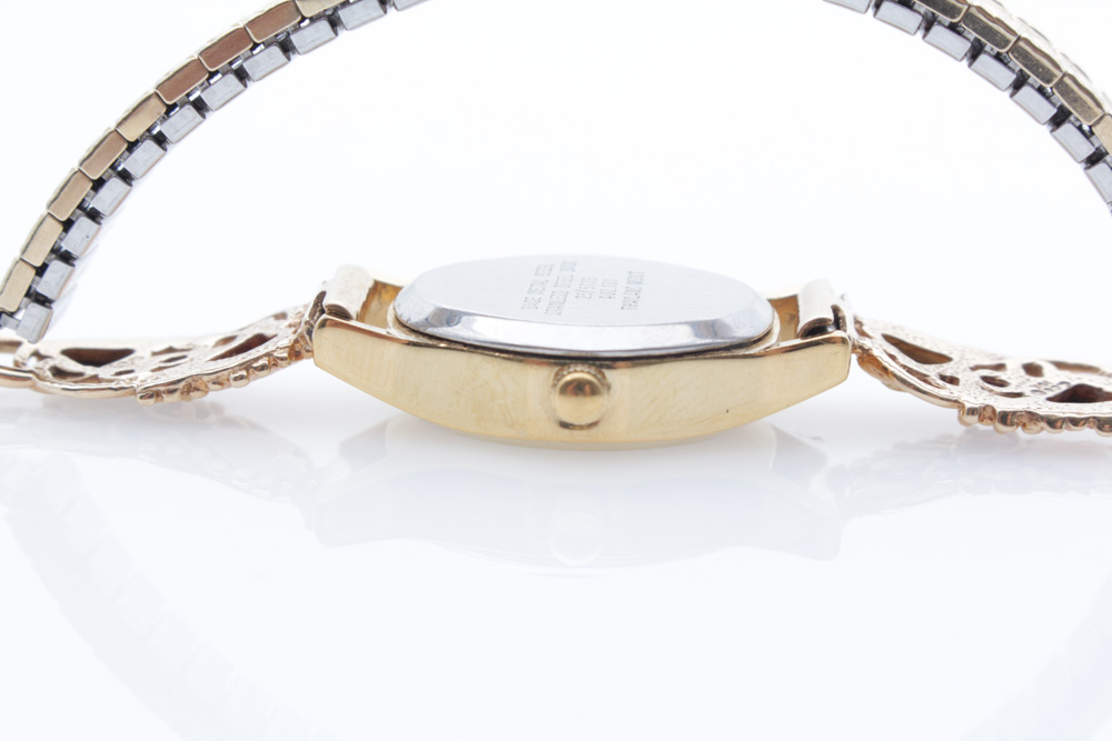 Vintage Armitron Watch With 10K Yellow Accents and Garnets