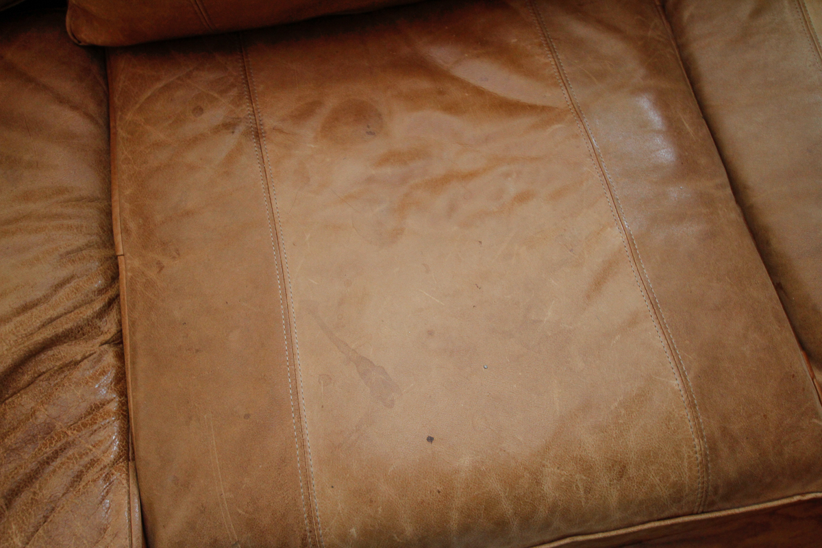 Contemporary Brown Leather Sofa