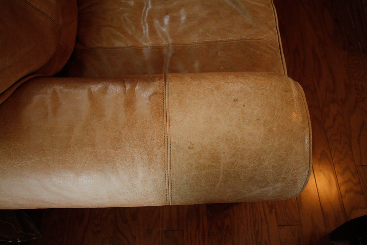 Contemporary Brown Leather Sofa