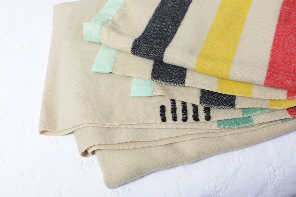 Vintage Hudson Bay Wool Blanket