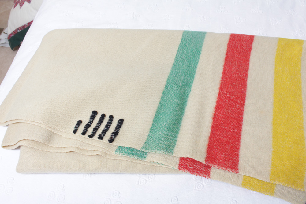 Vintage Hudson Bay Wool Blanket