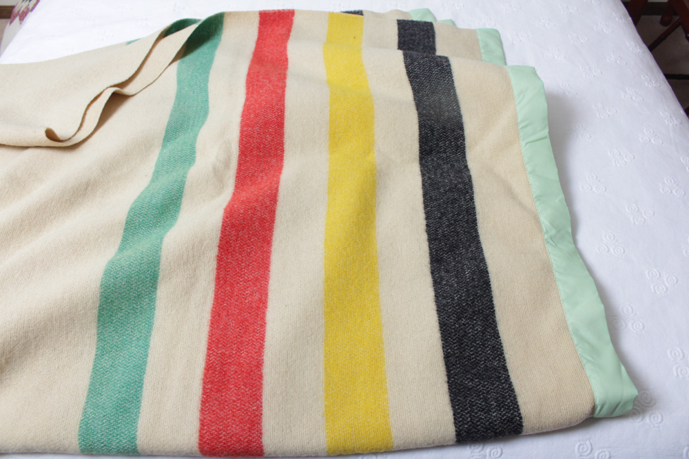 Vintage Hudson Bay Wool Blanket