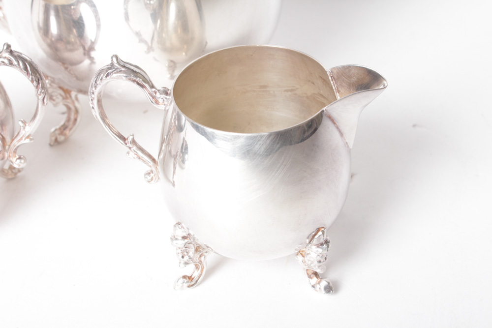 Sheridan Silver Co. Vintage Silver on Copper Tea Service