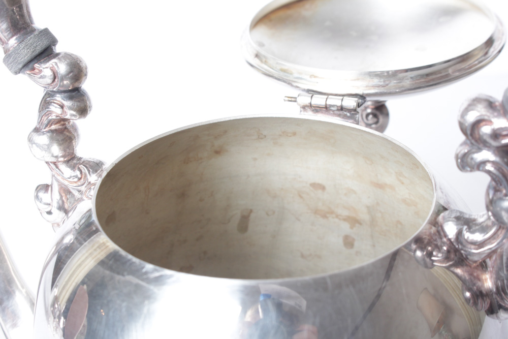 Sheridan Silver Co. Vintage Silver on Copper Tea Service