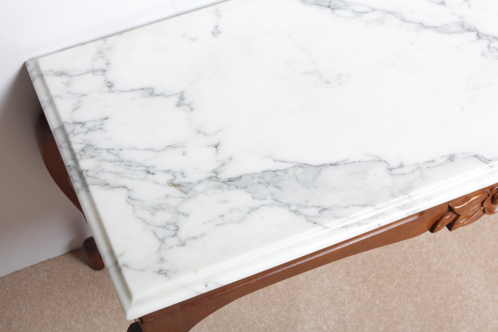 Standard Furniture Co. Marble Topped Table Pair