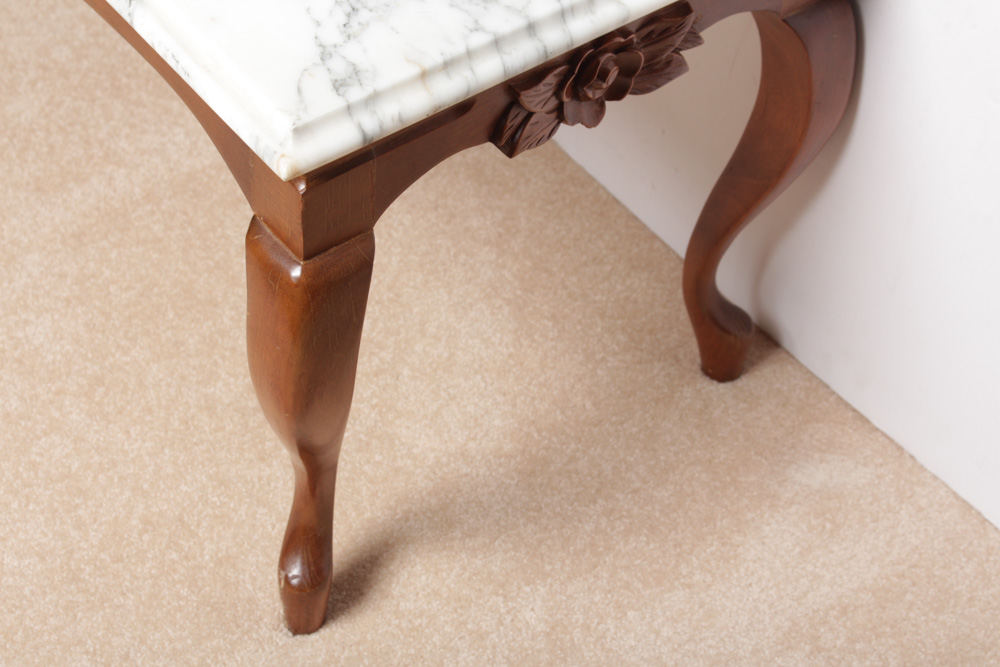 Standard Furniture Co. Marble Topped Table Pair